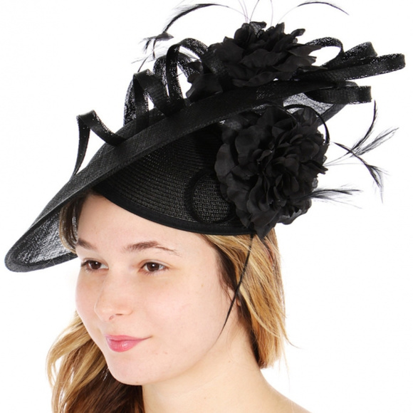 Double flower fascinator Hat formal main image 4